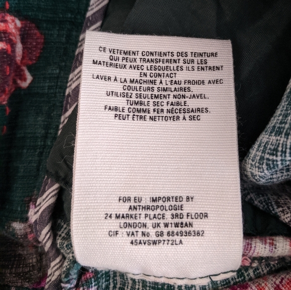 Cartonnier Green Floral Charlie Ankle Pants Size 2 - Picture 7 of 7